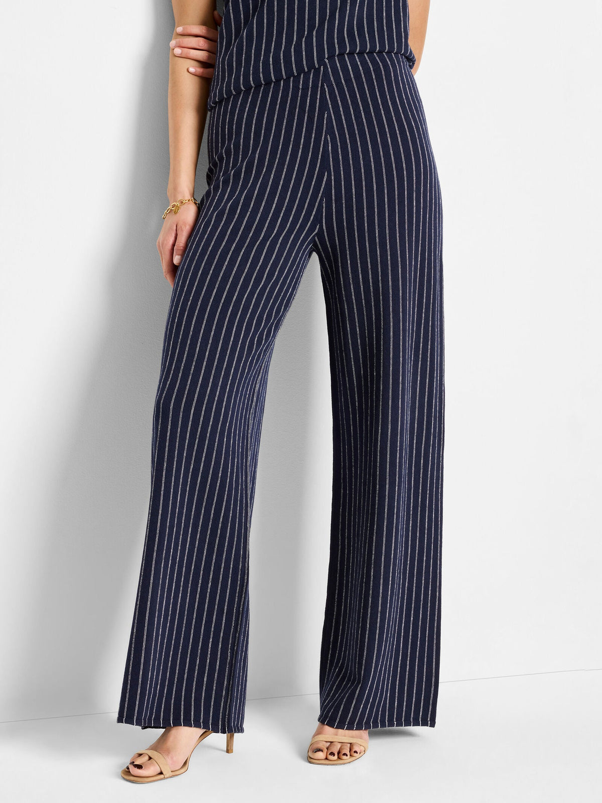 30" Destination Stripe Wide-Leg Knit Pant