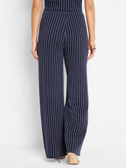 30" Destination Stripe Wide-Leg Knit Pant