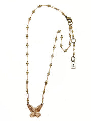 Anna Pavlova Butterfly Pendant Necklace