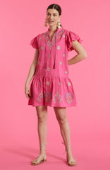 Aimee Embroidery Linen Dress