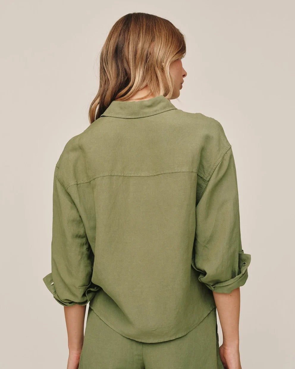 Boxy Shirt - Olive Leaf