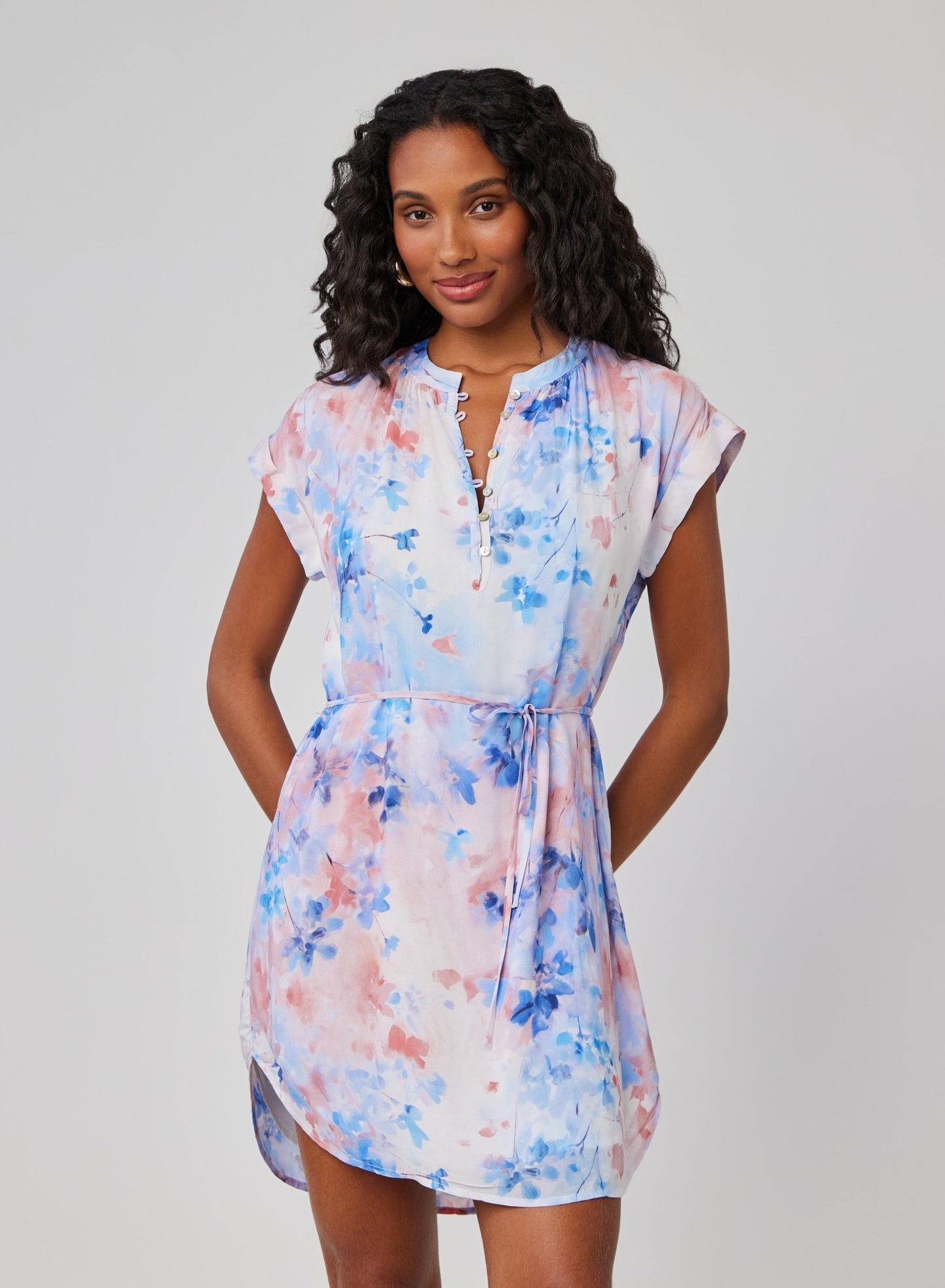 Cap Sleeve Pullover Mini Dress