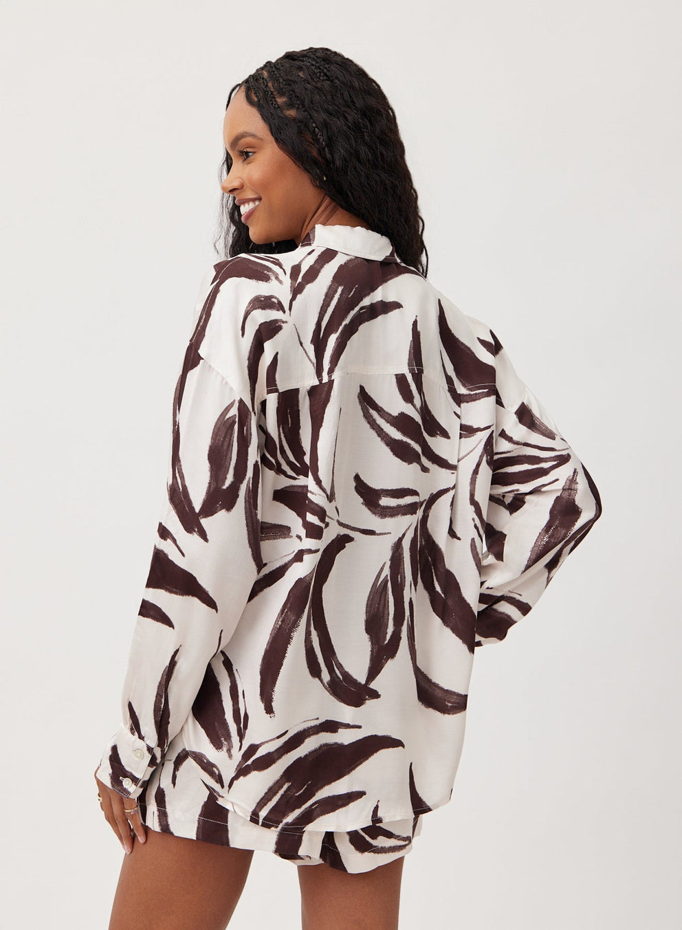Contrast Oversized Button Down