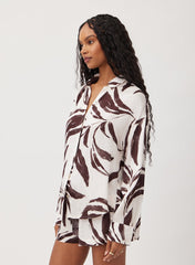 Contrast Oversized Button Down