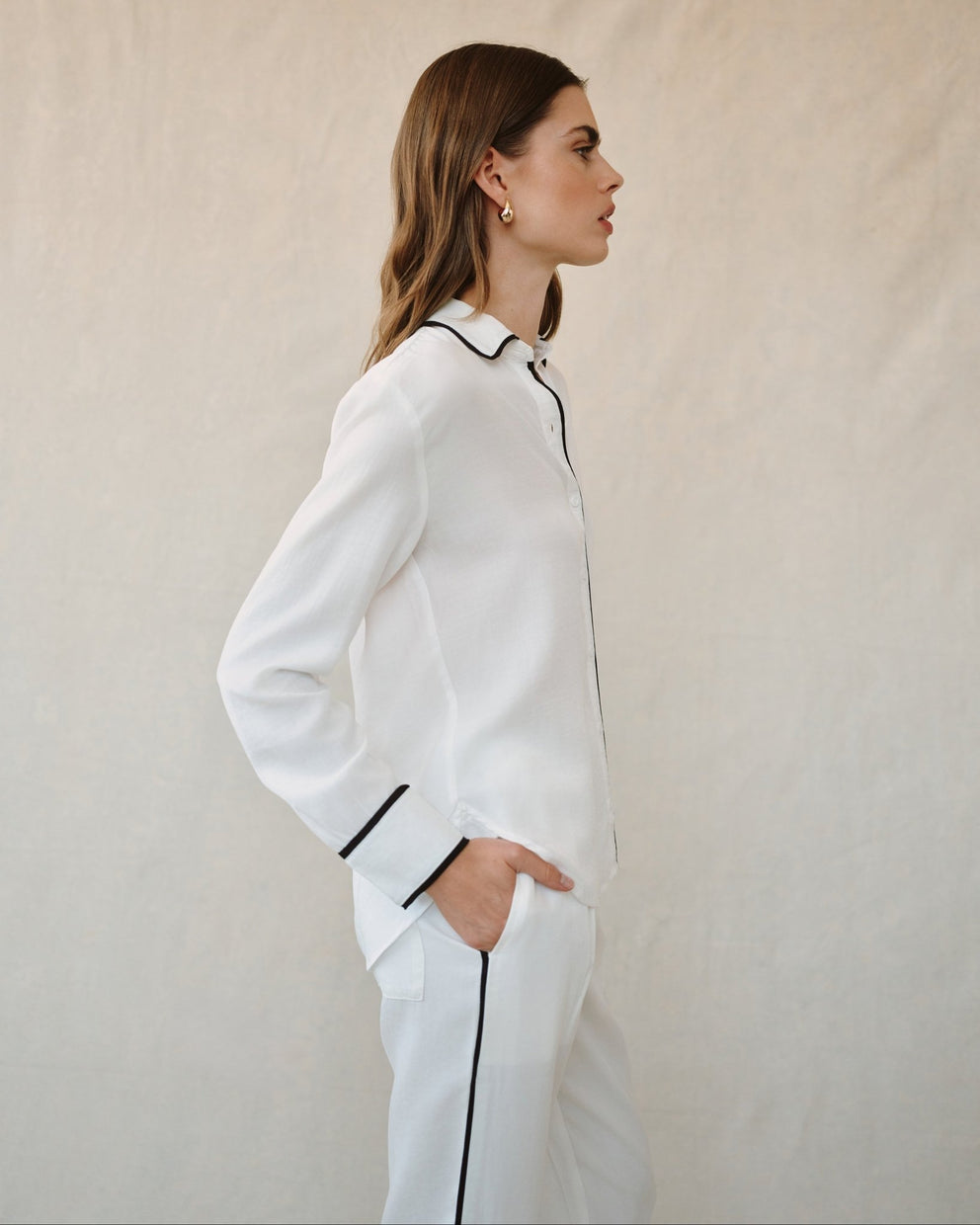 Contrast Trim Shirt