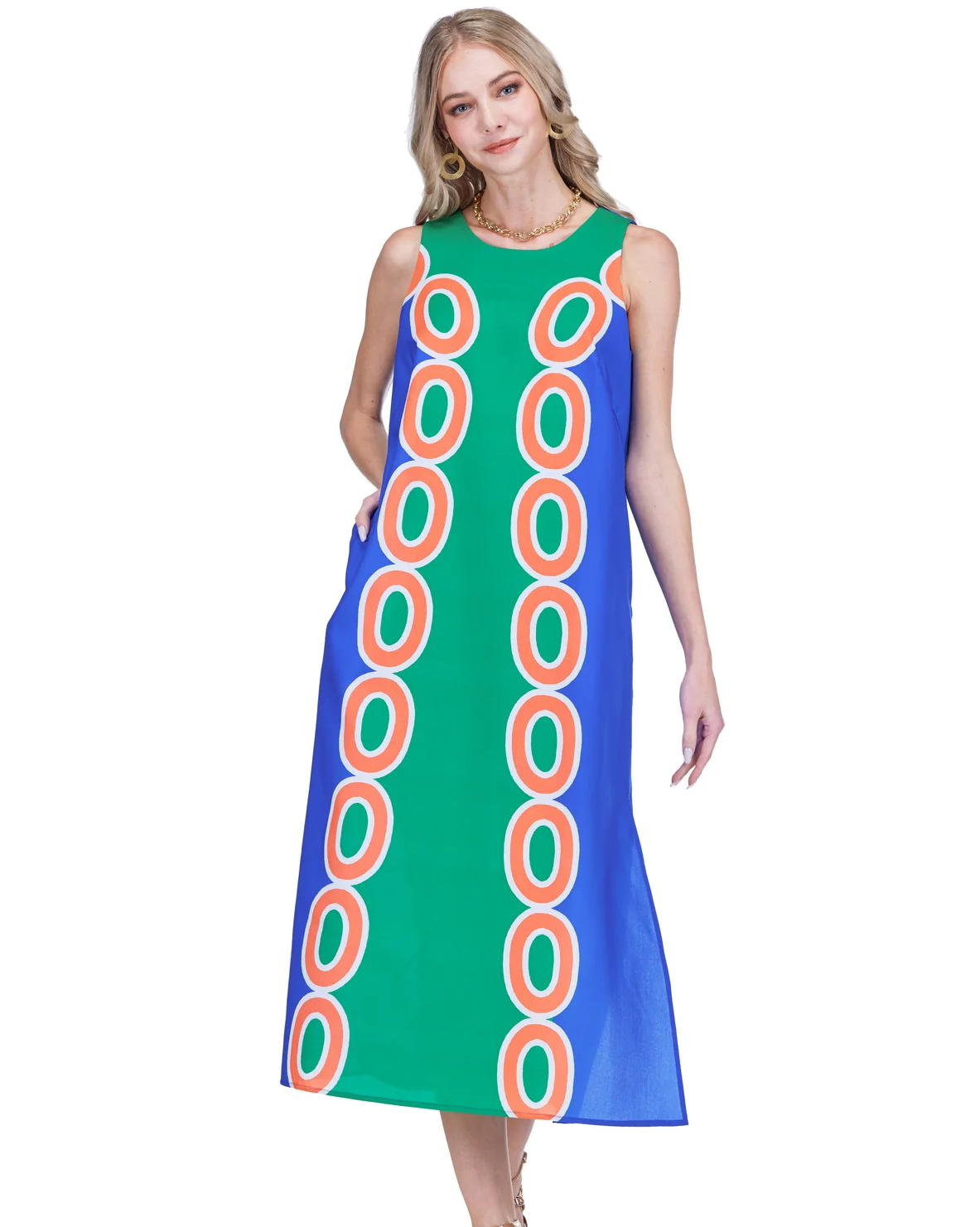 Column Dress 50" - Royal