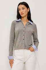 ERYN -HEATHER GREY POPLIN MIX