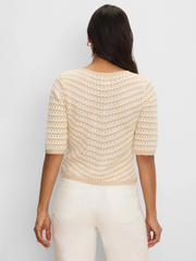 Crochet Stripe Sweater