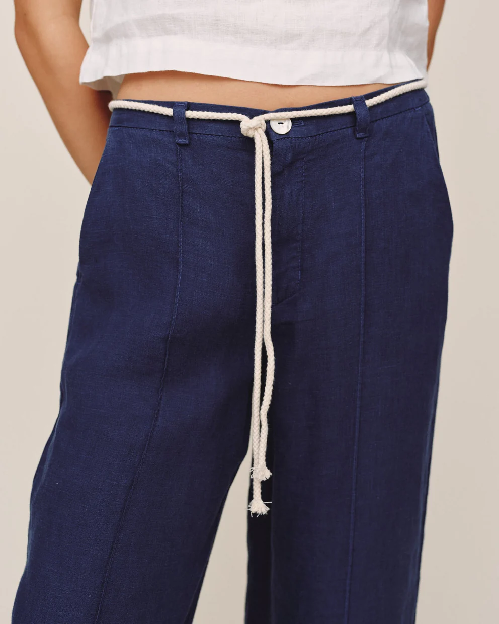 Clean Waist Pintuck Wide Leg