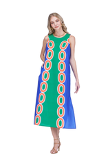 Column Dress 50" - Royal