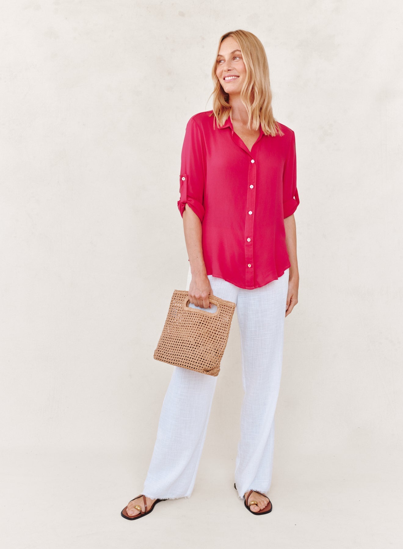 Clean Shirt With Roll Sleeve