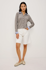 ERYN -HEATHER GREY POPLIN MIX