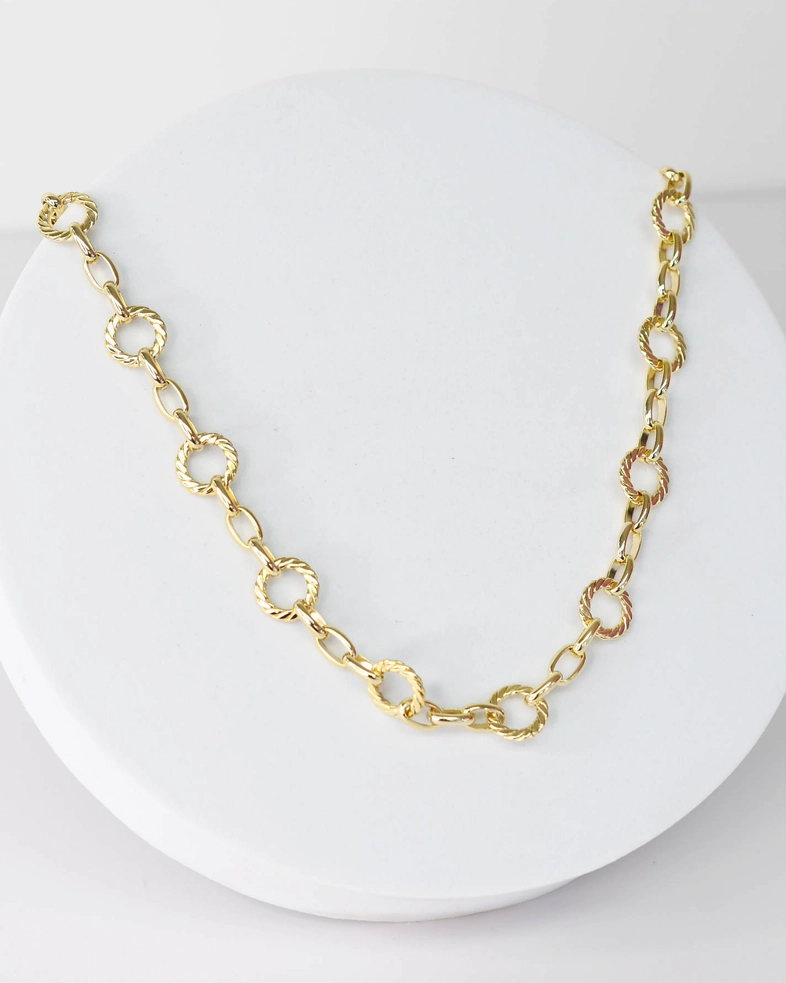 Circle Chain Necklace - Gold