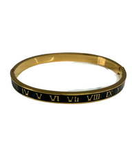 Enamel Roman Numeral Bangle
