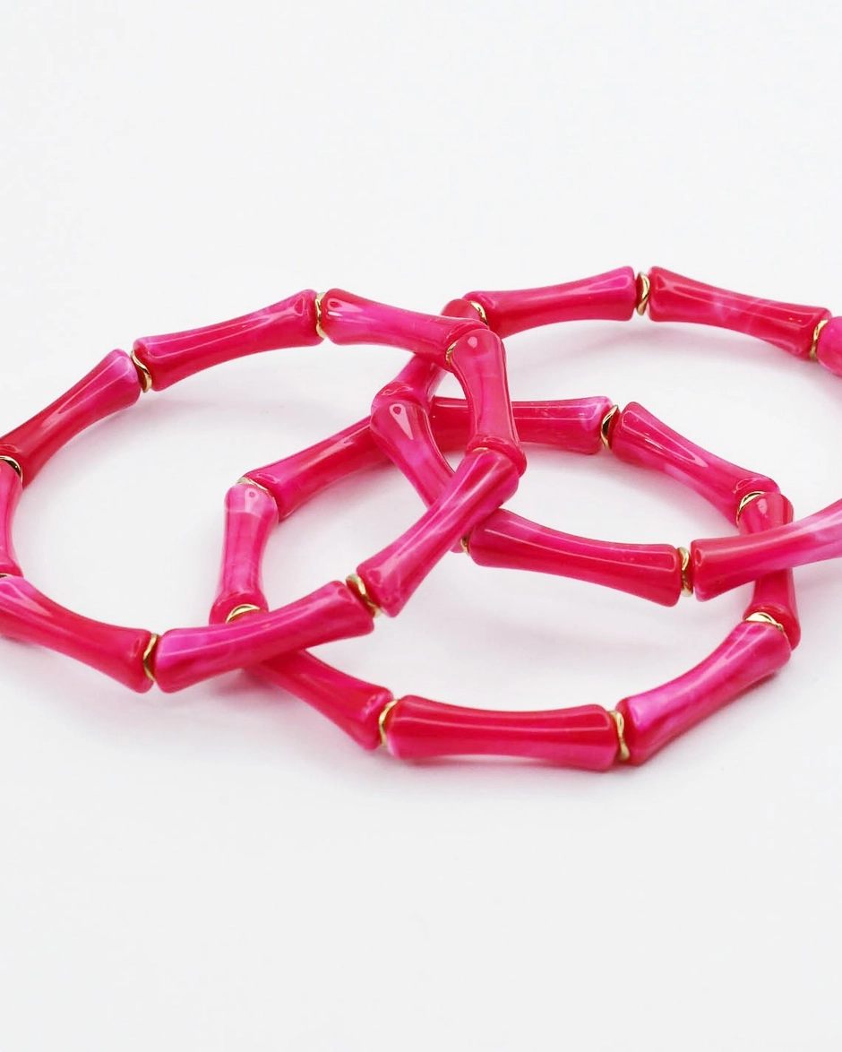 Bamboo Luxe Bracelet - Pink