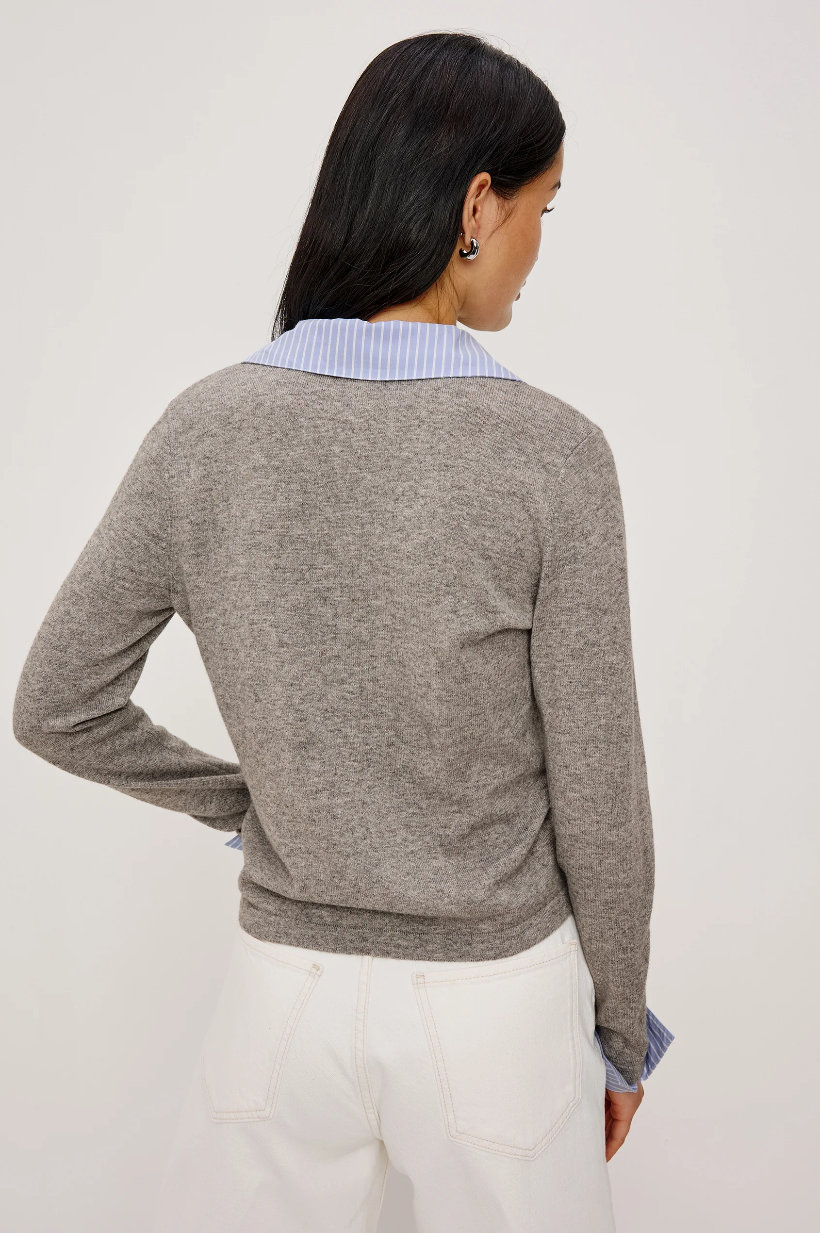 ERYN -HEATHER GREY POPLIN MIX