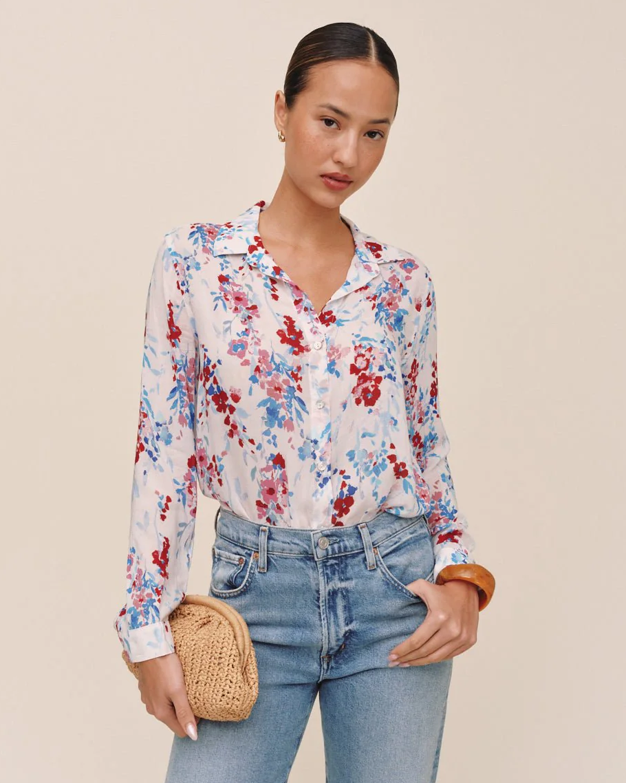 Classic Button Down - Nautical Bloom Print