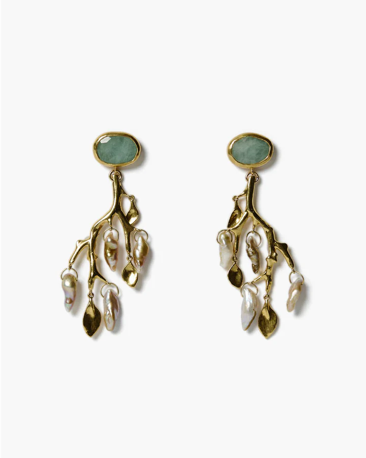 Branch Earrings Pearl Mix