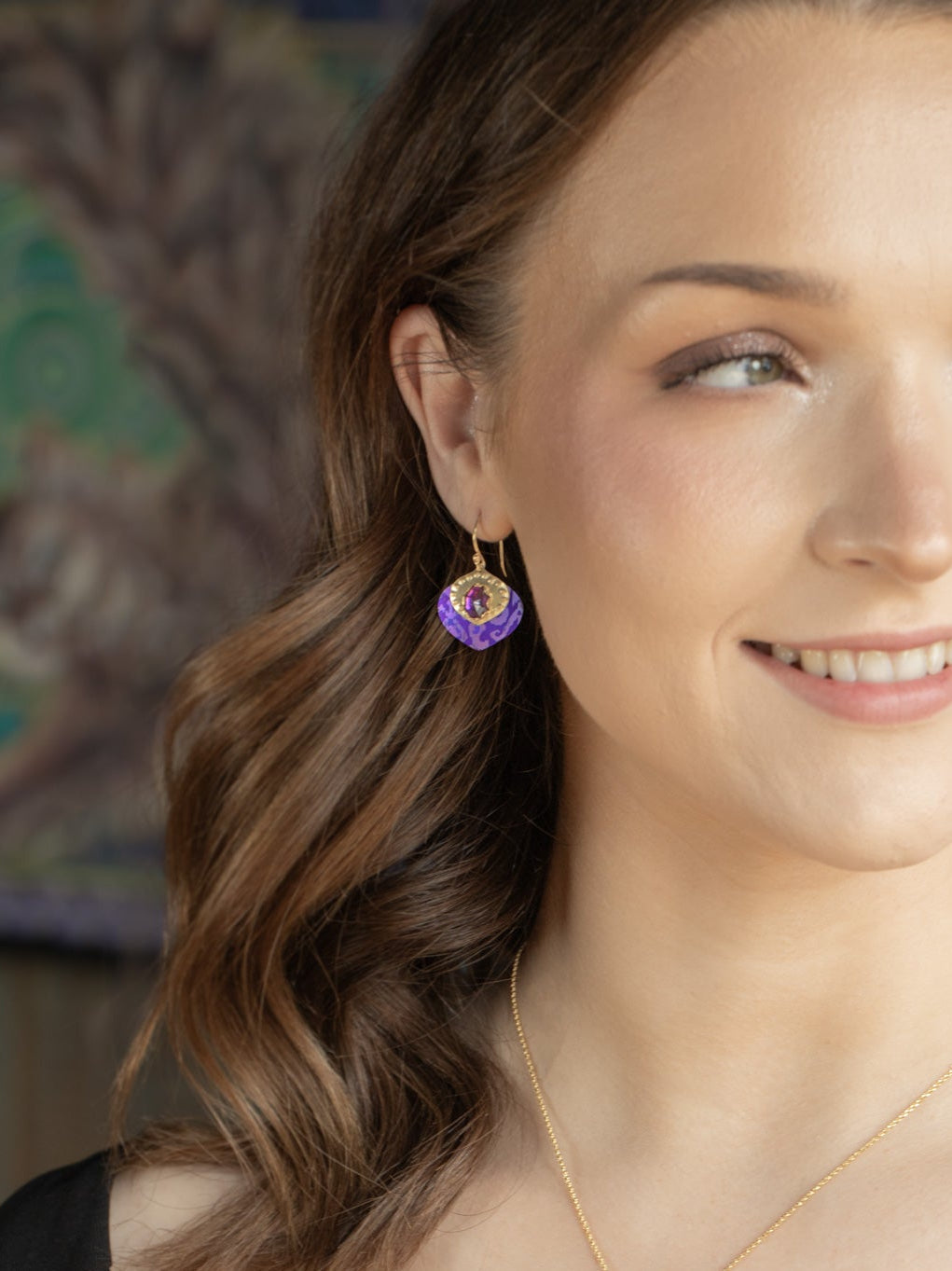Arabella Earrings - Royal Purple