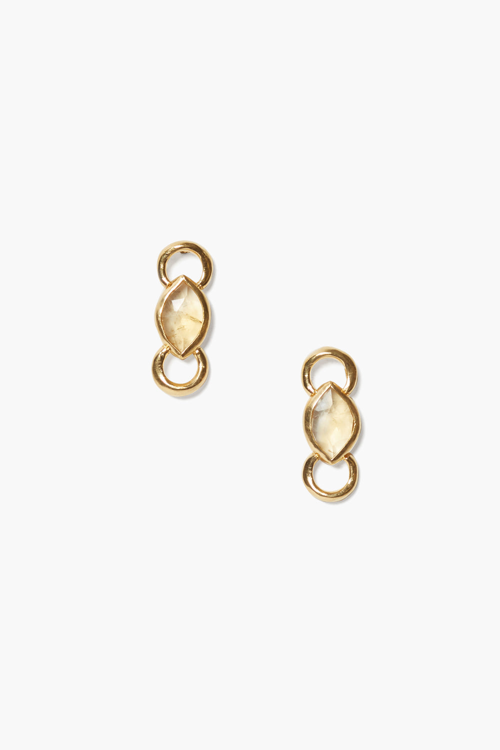 Bezel Wrapped Citrine Marq Ear