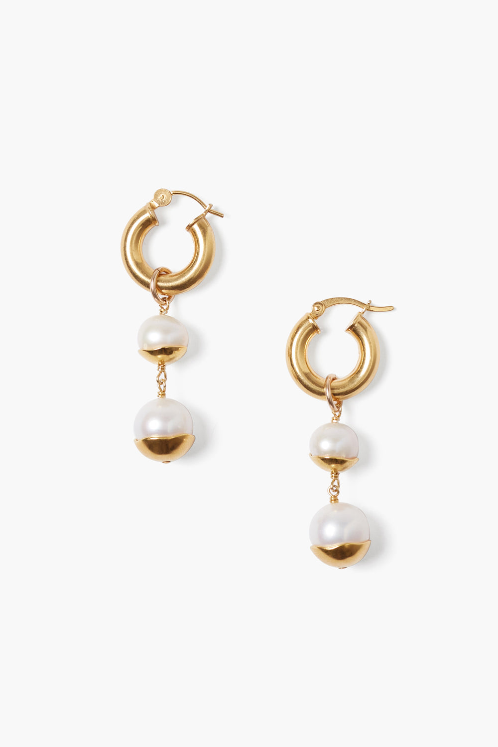 18K Capped Fwp Lever Back Ear W