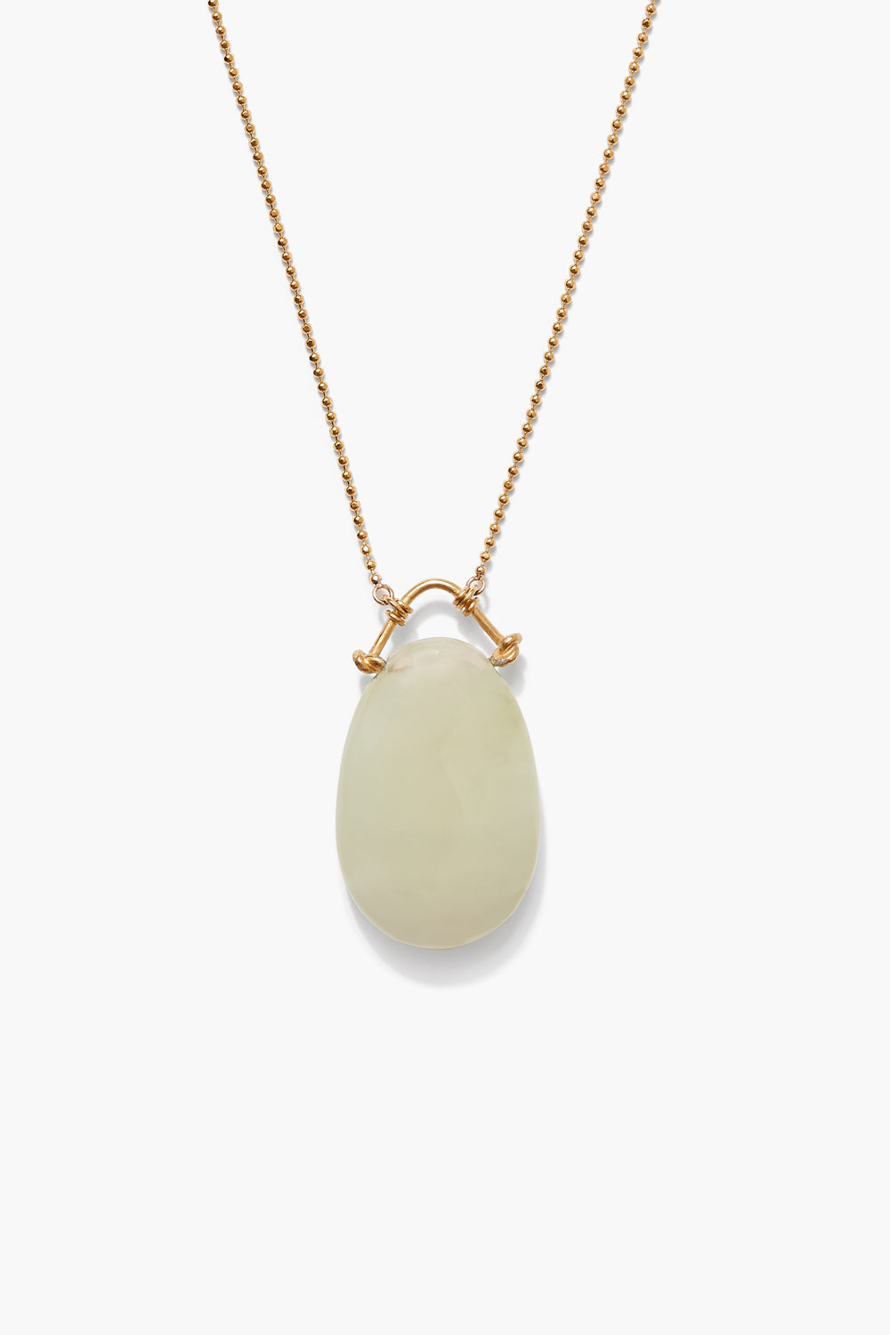 18K Gp Jade Pendant Necklace