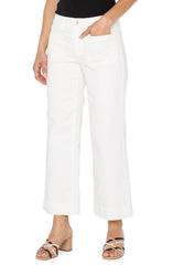 Corduroy Crop Wide Leg W Patch Pockets 27"Ins