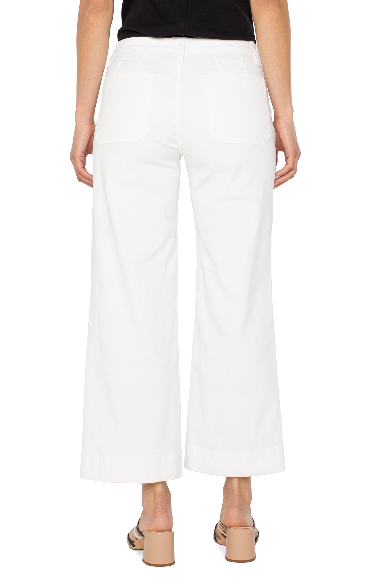 Corduroy Crop Wide Leg W Patch Pockets 27"Ins