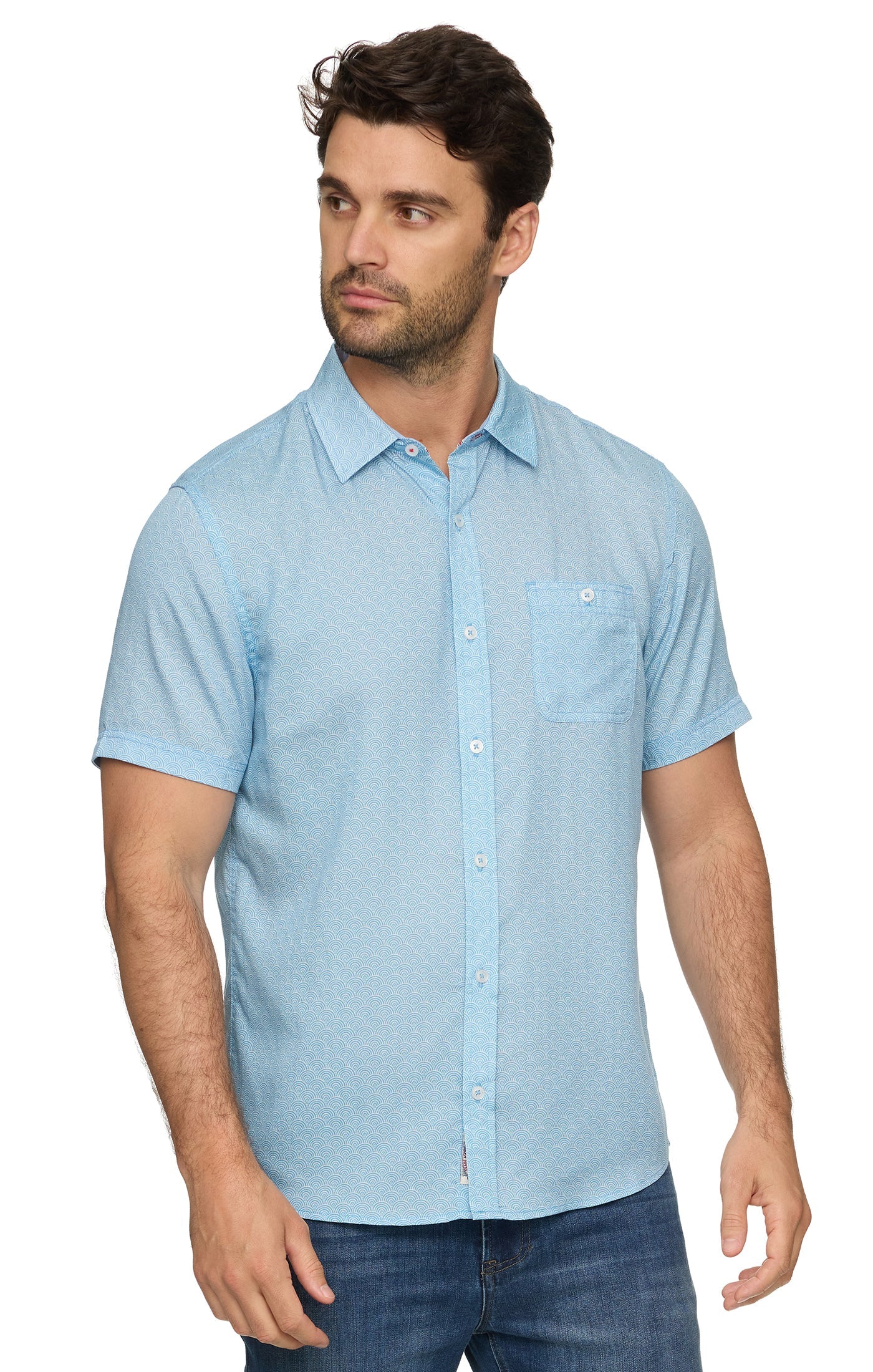 Coolidge SS Crescent Print Outdoor Performance Shirt