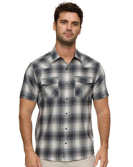 Breckenridge SS Performance Western Shirt - Charcoal/Grey