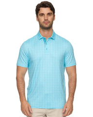 Cloverdale SS Leaf Print Performance Polo