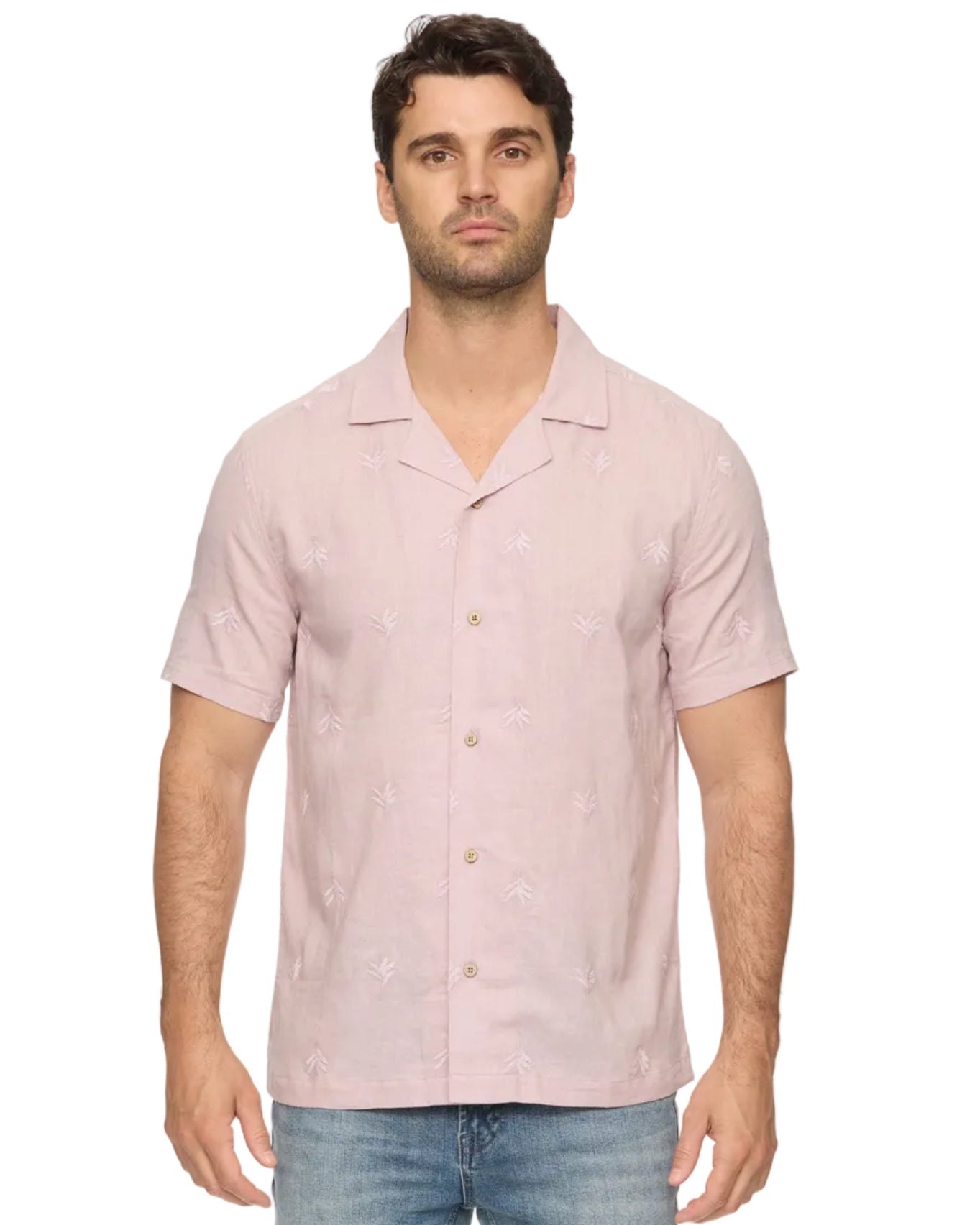 Chandler SS Embroidered Camp Collar Shirt