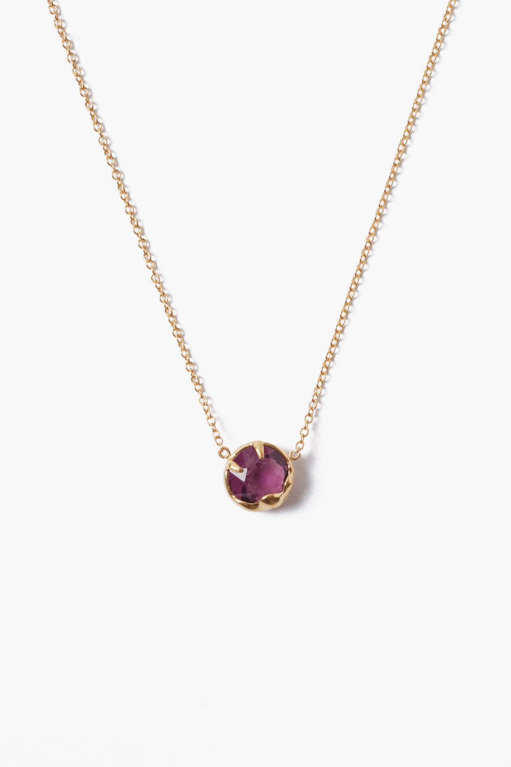 18K Prong Set Crystal Pendant Necklace