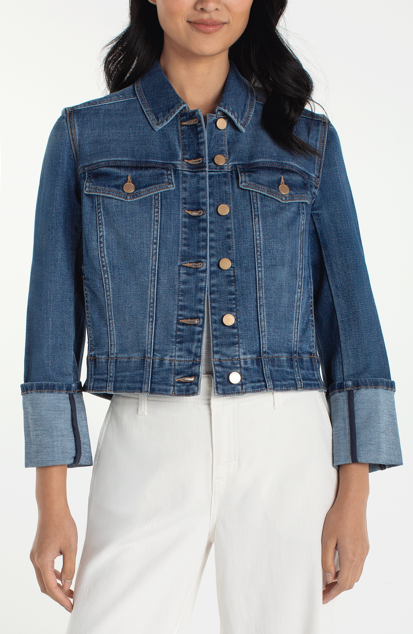 Bracelet Length High Cuff Trucker Jacket