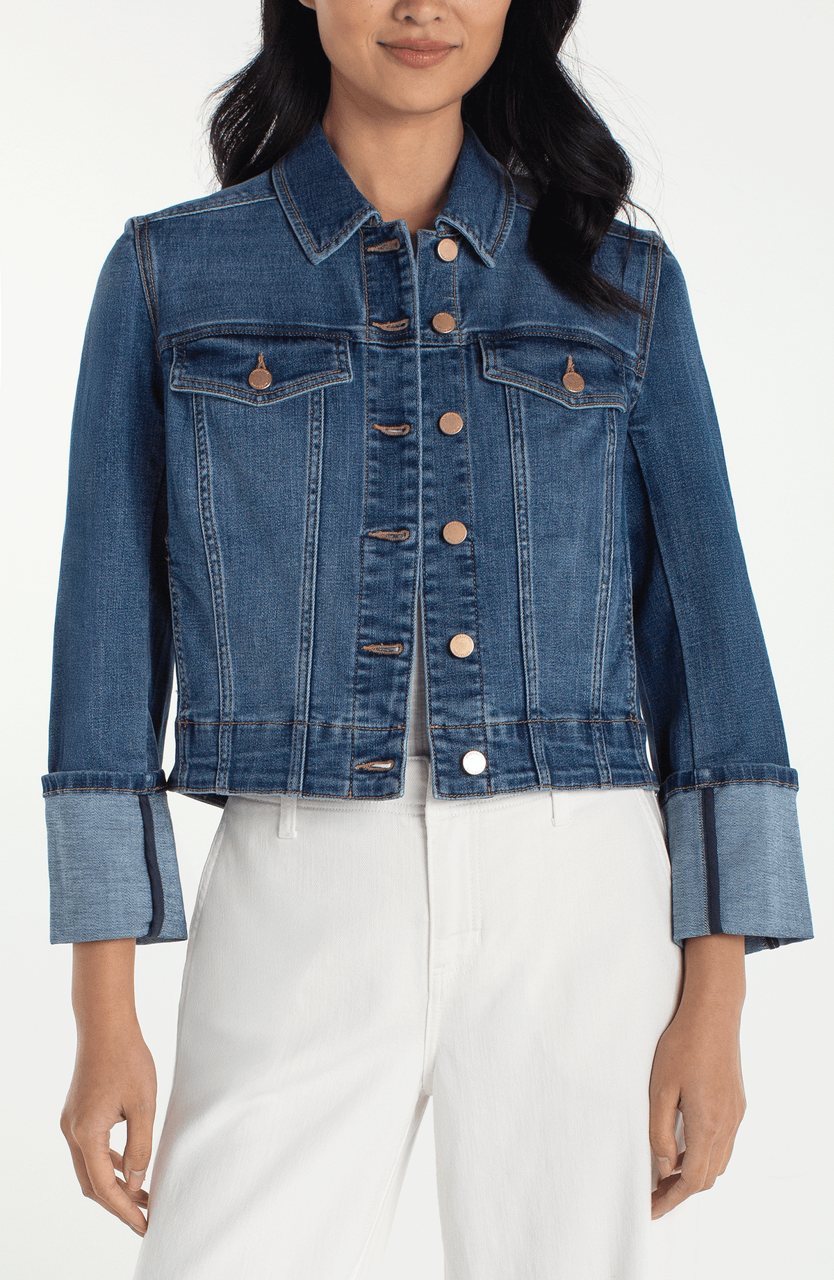 Bracelet Length High Cuff Trucker Jacket