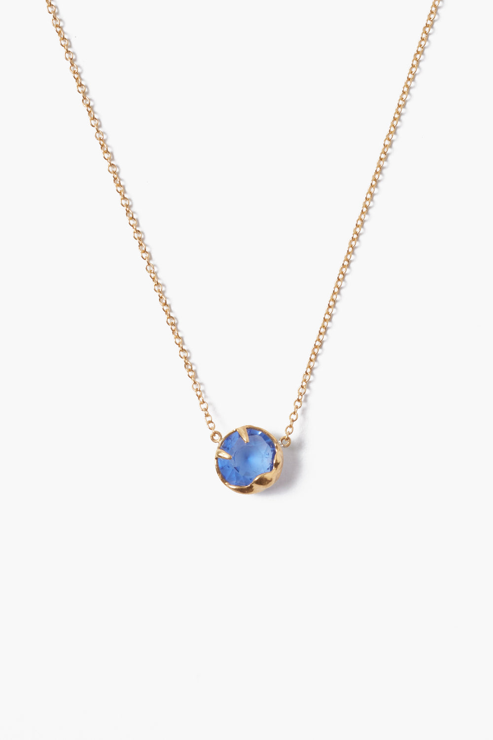 18K Prong Set Crystal Pendant Necklace