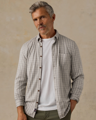 Coastline Knit Shirt - Sand Isle Check