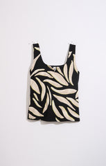 Breezy Leaves Split Neck Tank